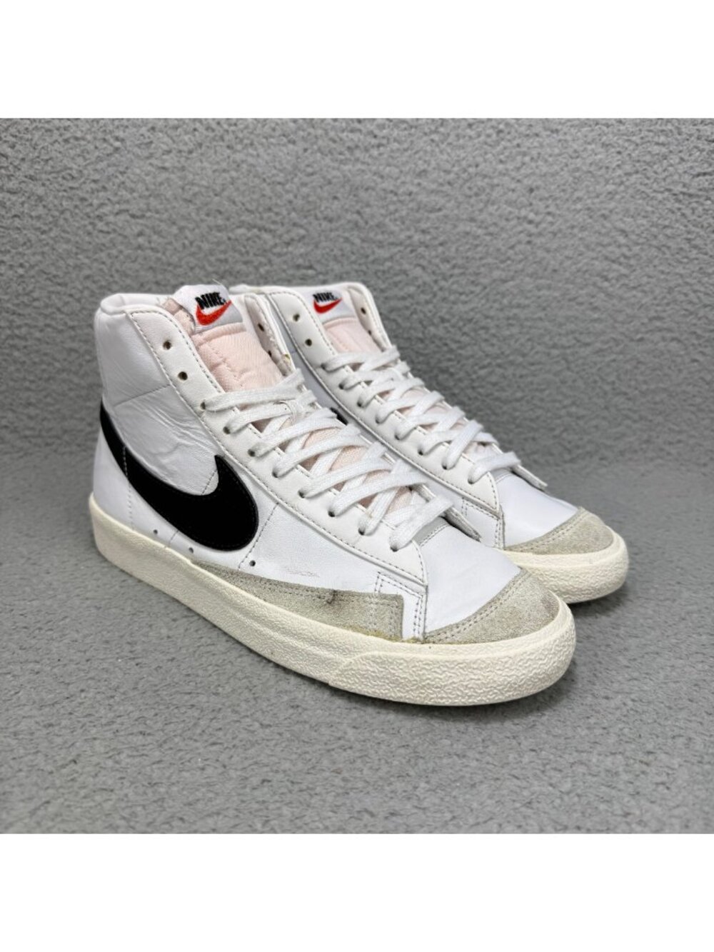 Nike Blazer Mid Mens 9.5 Shoes White Black 77 Vintage Basketball Sneaker Trainer